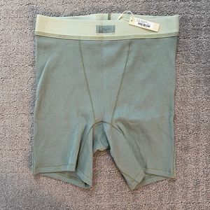 Skims mineral cotton rib boxer shorts sz small NWT